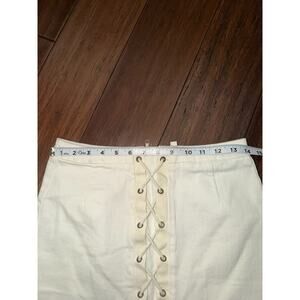 Hayden Los Angeles white denim mini skirt Medium